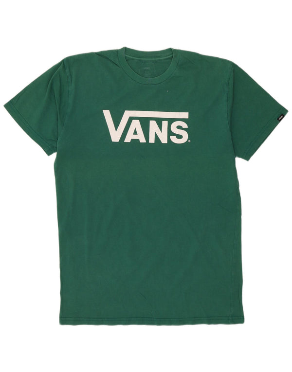 VANS Herren-T-Shirt mit klassischer Passform, mittelgrüner Baumwolle