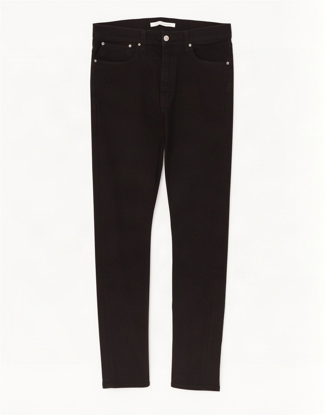 Calvin Klein Herren Slim Jeans W32 L34 Schwarze Baumwolle