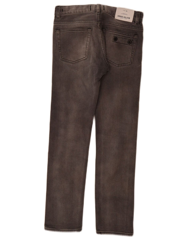 Slim-Jeans für Jungen von Stone Island, 7–8 Jahre, W24, L25, graue Baumwolle