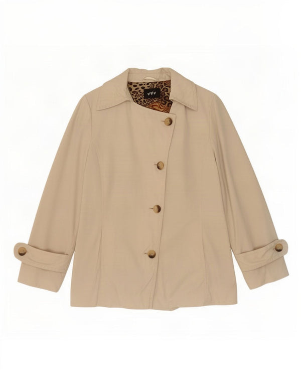 Marks & Spencer Damen Per Una Trenchcoat UK 14 Large Beige Baumwolle