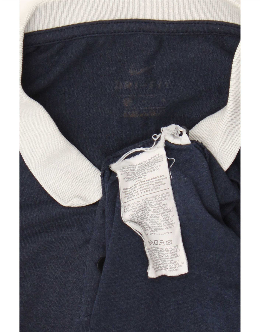 Nike Herren-Dri-Fit-Rugby-Poloshirt, mittelgroß, Marineblau, Polyester
