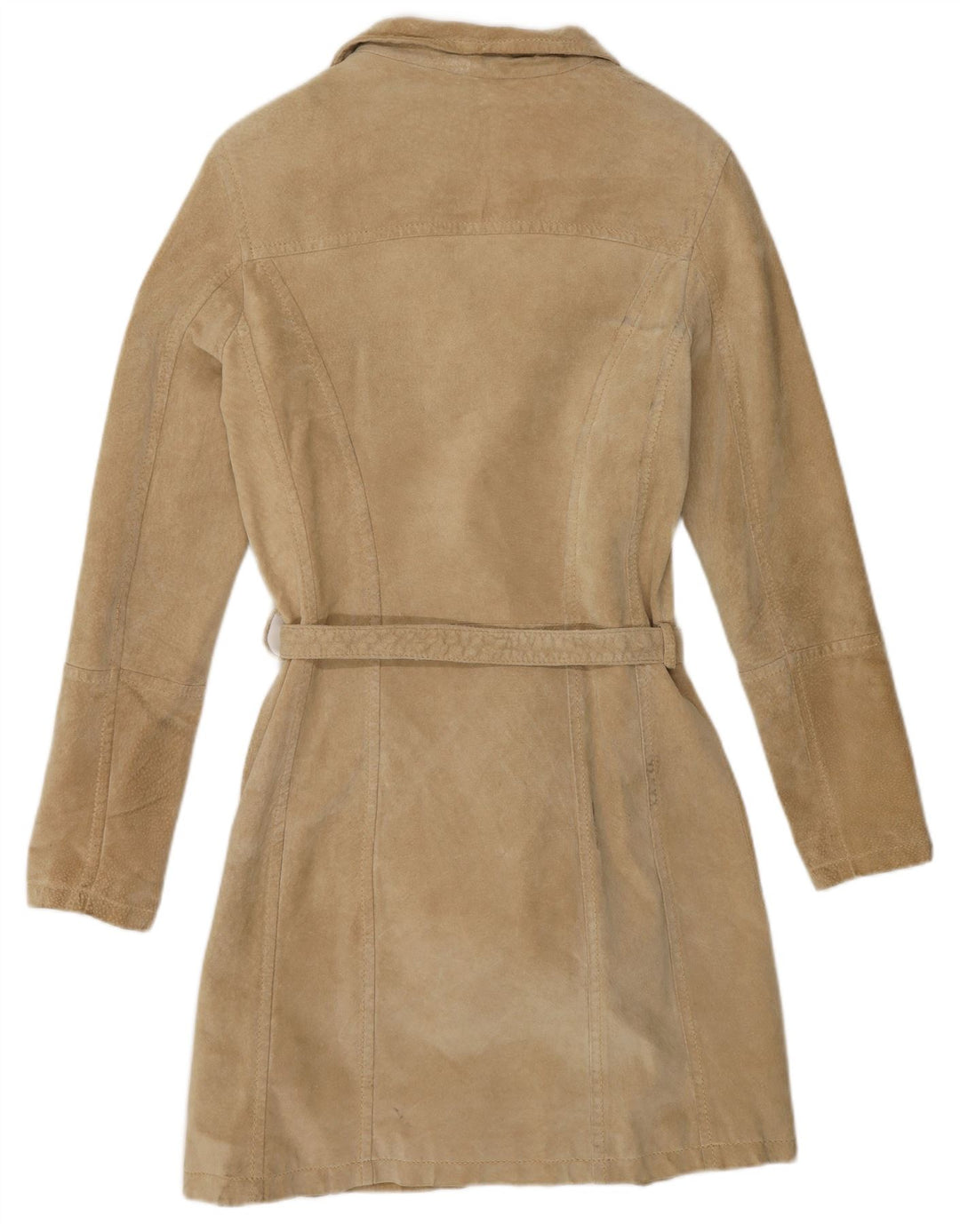 Conbipel Damen Wildledermantel IT 46 Large Khaki Leder