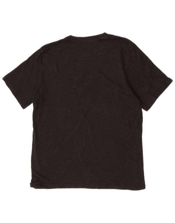 Jack & Jones Herren Slim Fit T-Shirt mit Grafik, großer schwarzer Baumwoll-Totenkopf