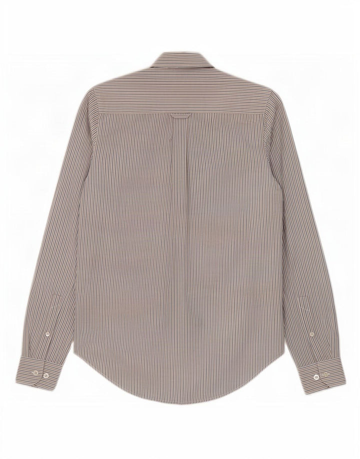 Musto Herrenhemd, klein, beige, Nadelstreifen