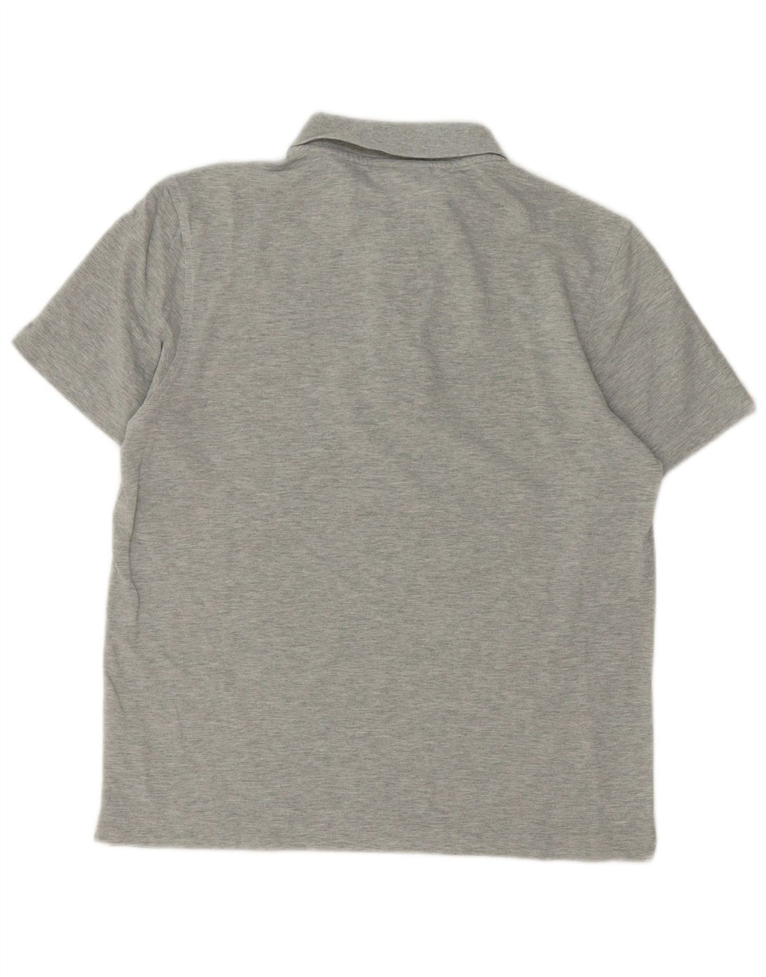 Lacoste Herren-Poloshirt, Größe 4, mittelgrau gefleckte Baumwolle