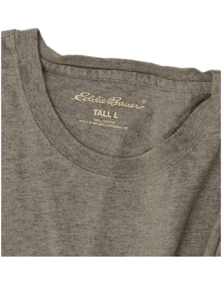 Eddie Bauer Herren-T-Shirt-Oberteil, groß, graue Baumwolle