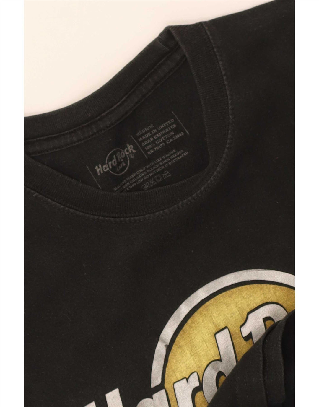 Hard Rock Cafe Herren Paris Grafik-T-Shirt aus mittelschwarzer Baumwolle
