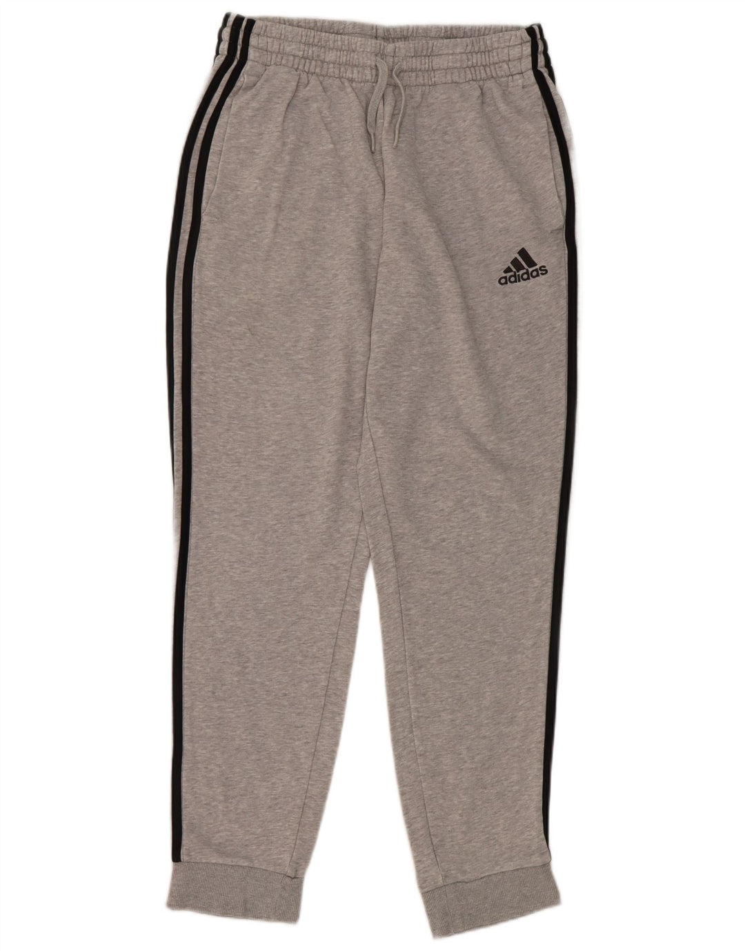 Adidas Herren-Trainingshose, Jogginghose, mittelgrau gefleckte Baumwolle