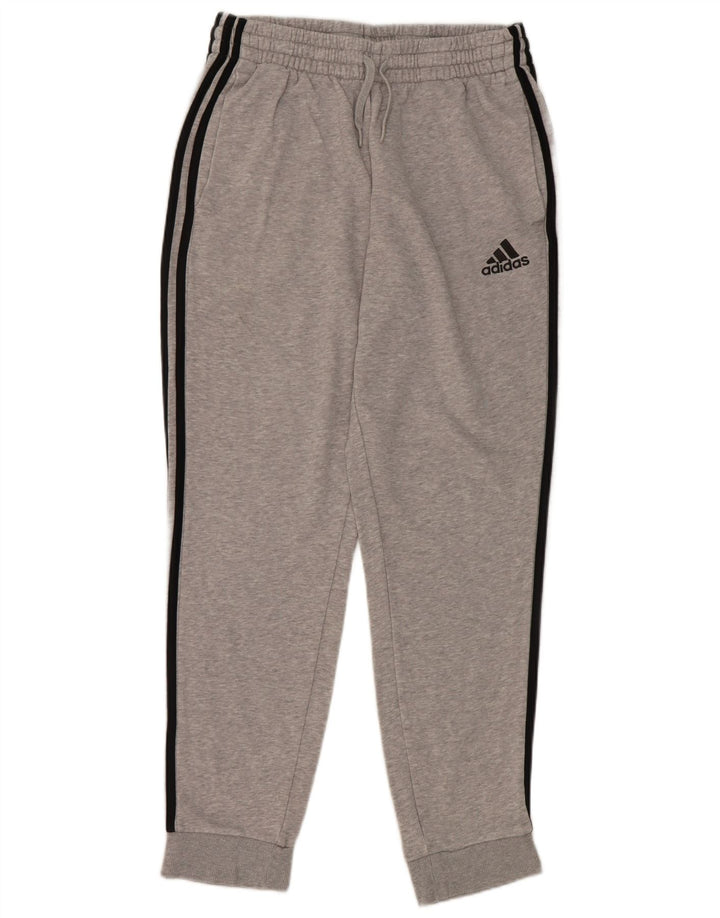 Adidas Herren-Trainingshose, Jogginghose, mittelgrau gefleckte Baumwolle