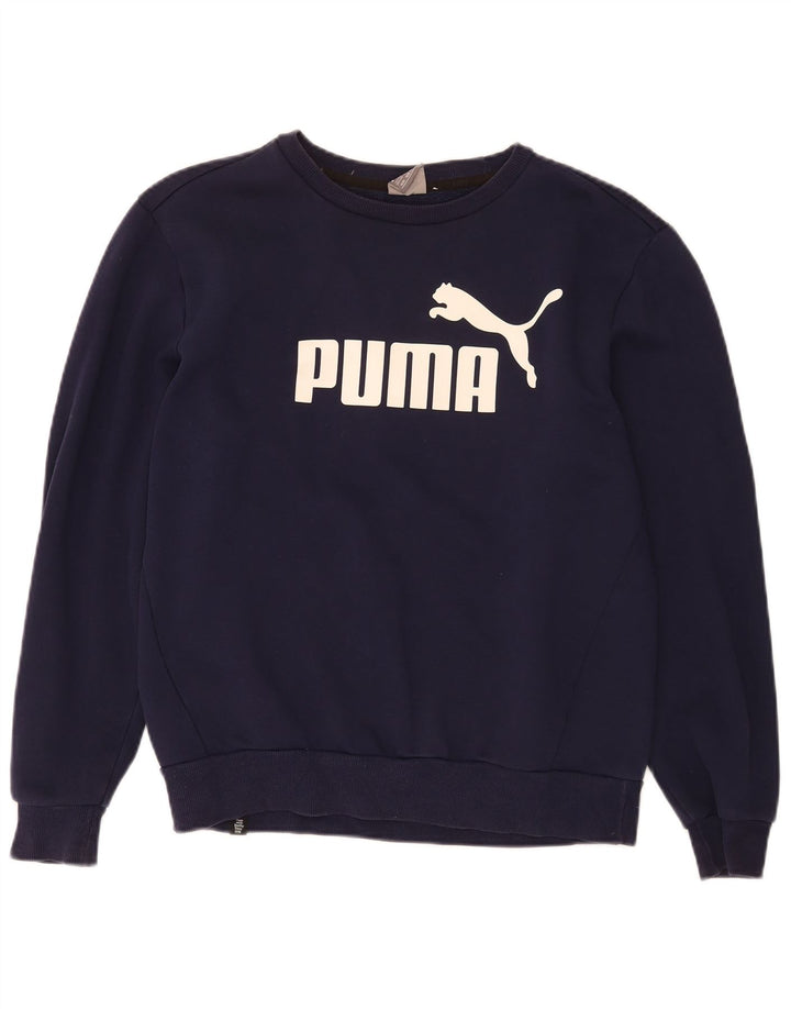 Puma Herren Grafik-Sweatshirt-Pullover, mittelmarineblaue Baumwolle
