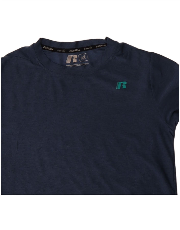 Russell Athletic Jungen-Top, langärmlig, 10–11 Jahre, Größe L, Marineblau, Polyester