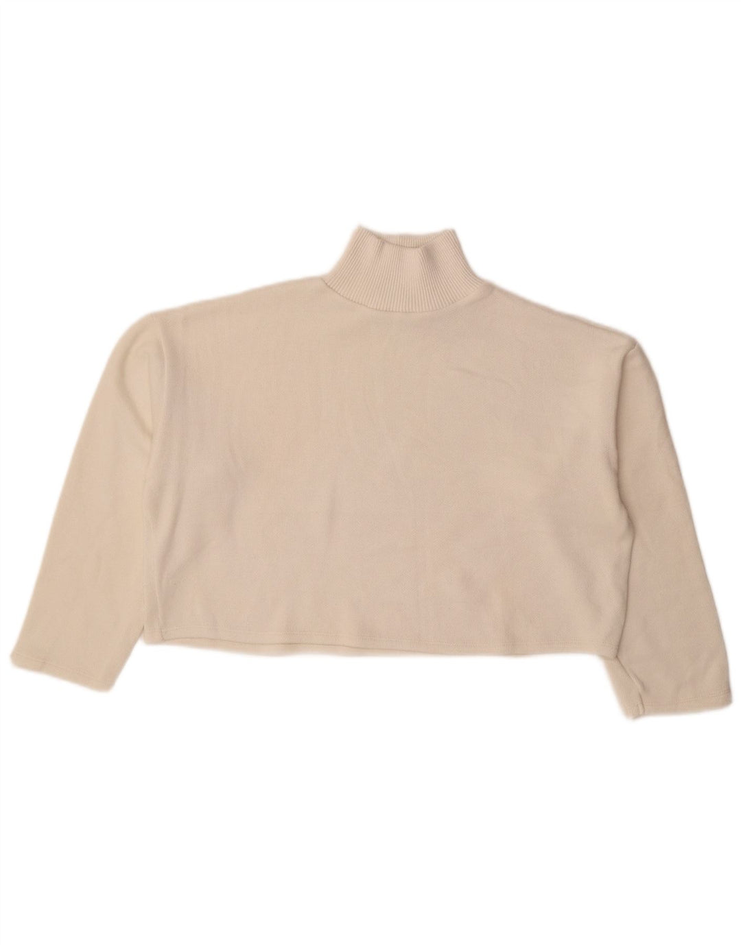 Zara Damen Crop Oversized Rollkragenpullover Pullover UK 10 Small Off White