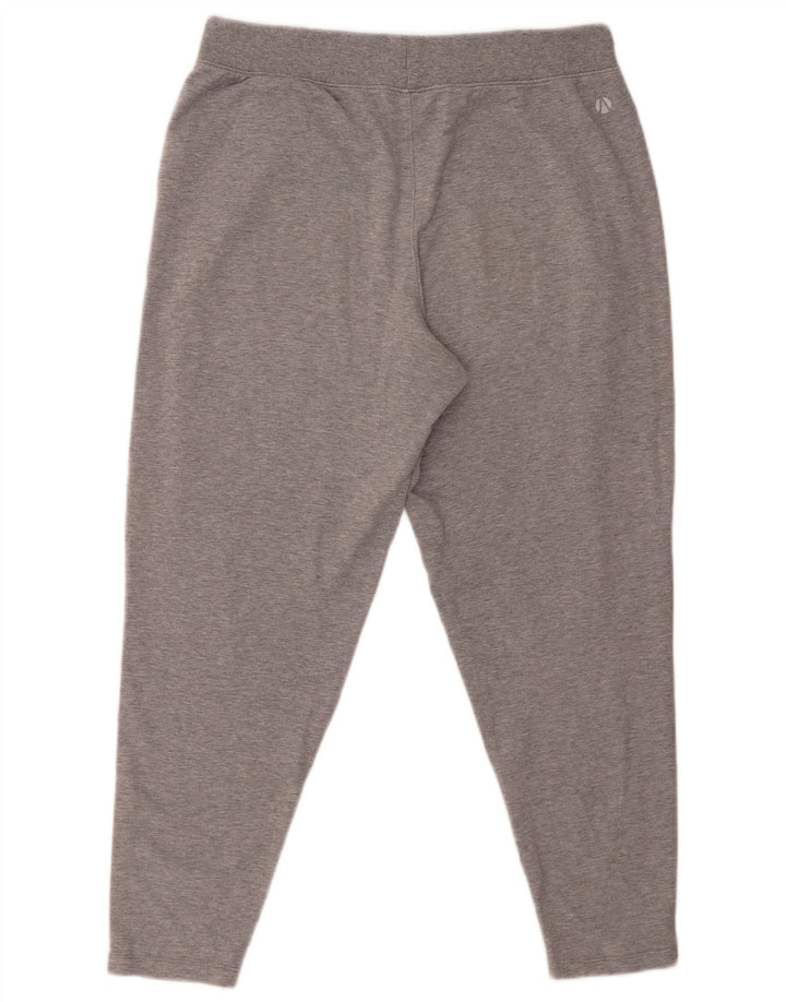 Marks & Spencer Crop-Trainingshose für Damen, UK 12, mittelgraue Baumwolle