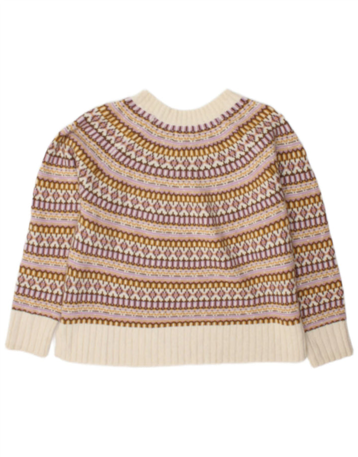 Fat Face Damen-Pullover mit U-Boot-Ausschnitt, Gr. 12, mittelmehrfarbig