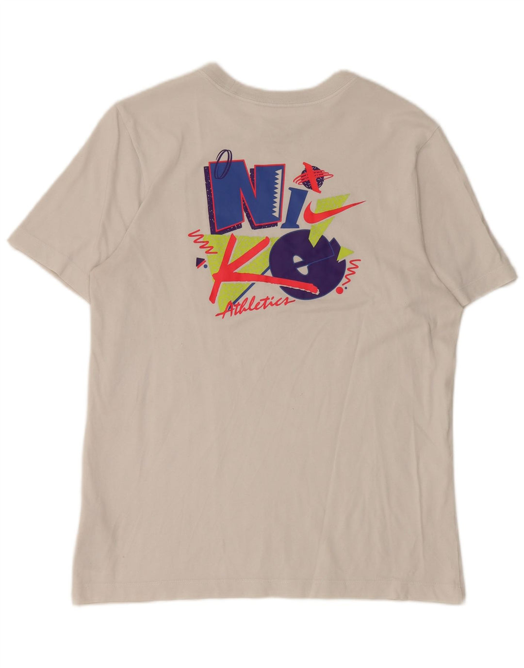 Nike Herren Dri Fit Graphic T-Shirt Top aus mittelweißer Baumwolle