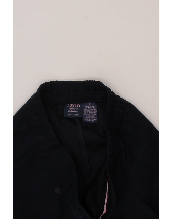IZOD Girls Pleated Skirt 7-8 Years W26 Navy Blue Polyester Vintage Izod and Second-Hand Izod from Messina Hembry 