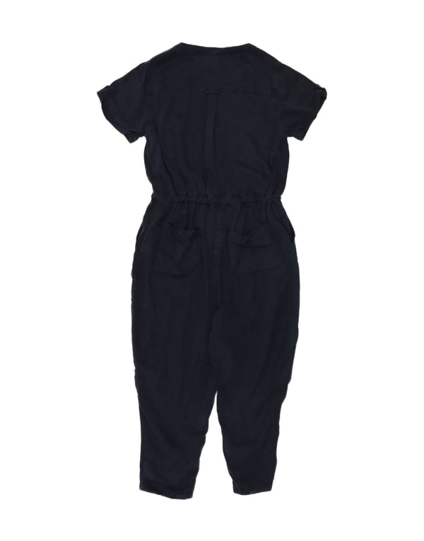 Fat Face Kurzarm-Jumpsuit für Damen, UK 12, mittelblau, Lyocell