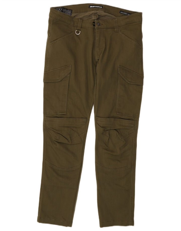 Spidi Herren Slim Cargohose W36 L33 Khaki Baumwolle