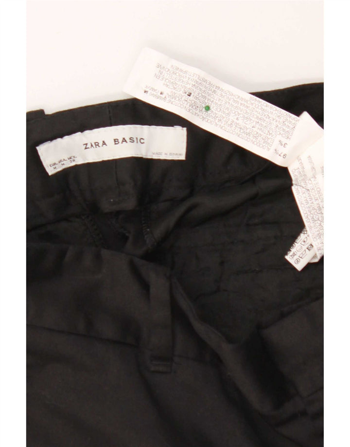 Zara Damen Chinoshorts Medium W28 Schwarze Baumwolle