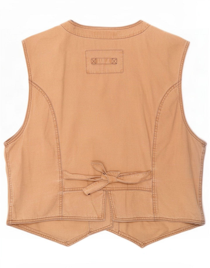 Julius Lang Damen Weste IT 44 Mittelbeige Baumwolle