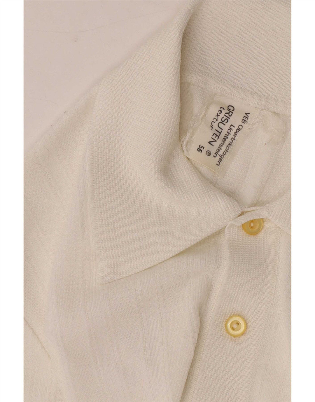 Vintage Herren Poloshirt Mittelweiß Synthetik