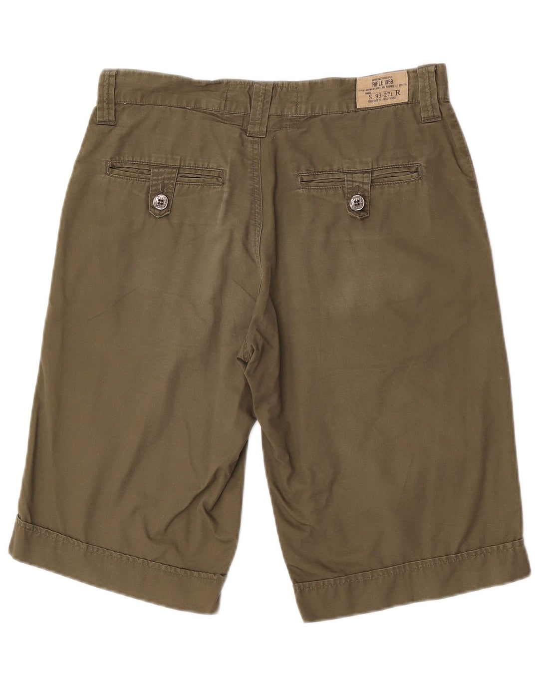 Rifle Herren-Chino-Shorts W31, mittlere Khaki-Baumwolle