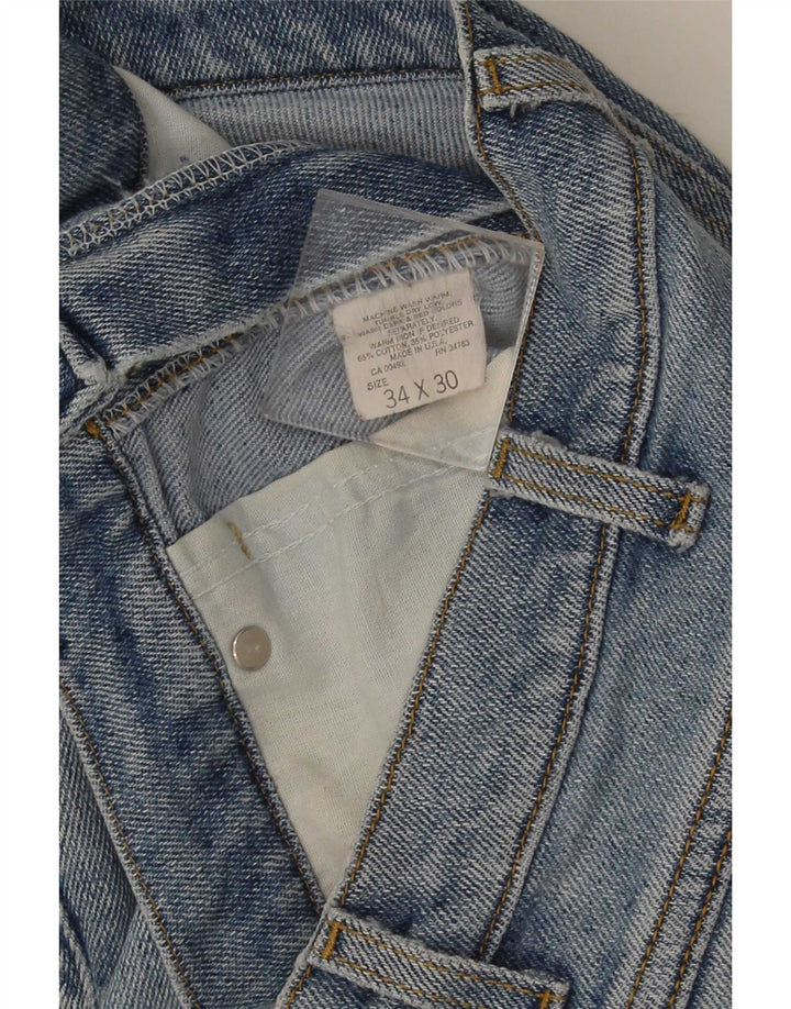 Lee Herren Straight Jeans W34 L30 Blaue Baumwolle
