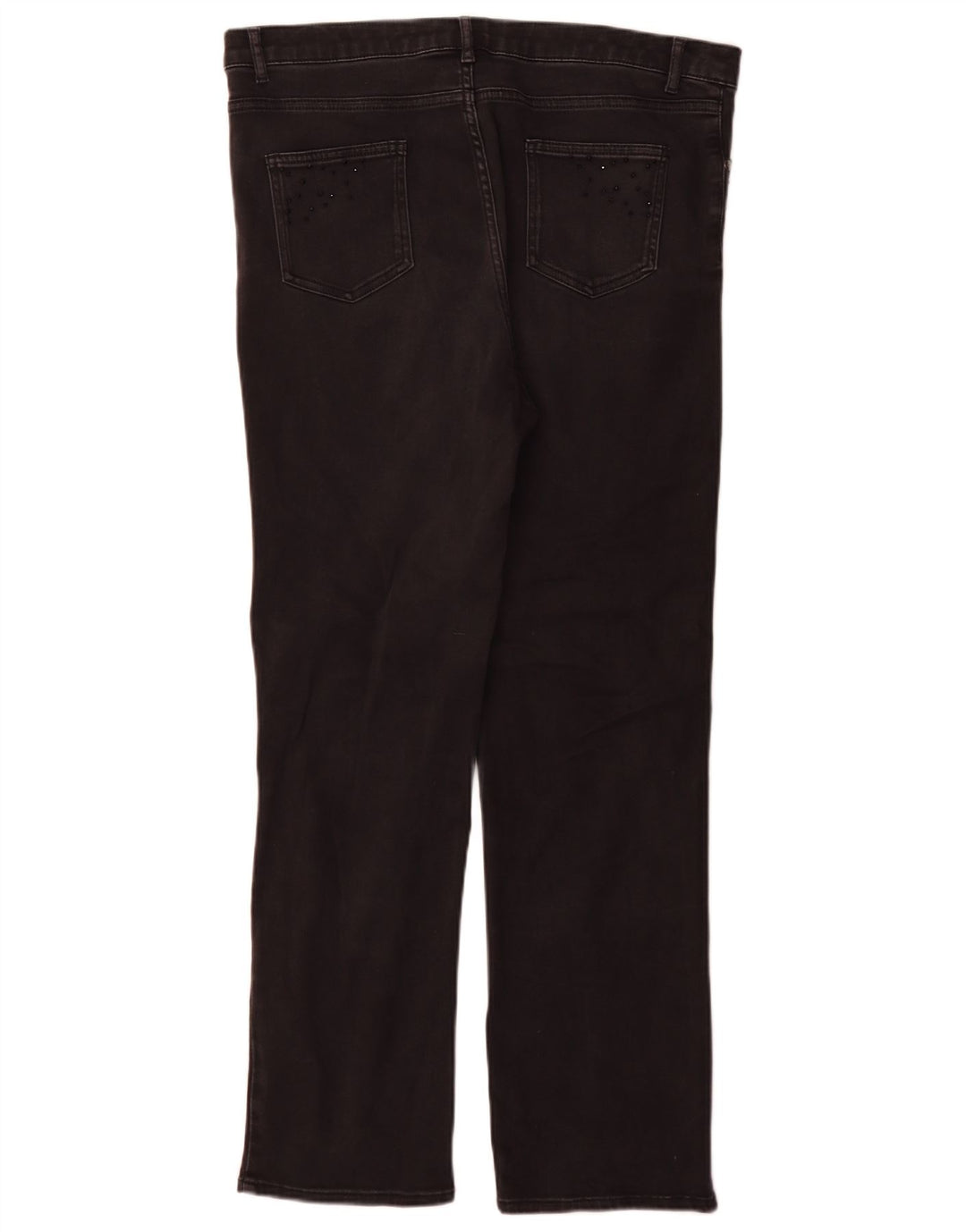 Marks & Spencer Damen Per Una Straight Jeans UK 16 Large W34 L30 Schwarz