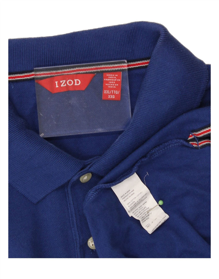 IZOD Mens Big & Tall Polo Shirt 2XL Blue Cotton Vintage Izod and Second-Hand Izod from Messina Hembry 