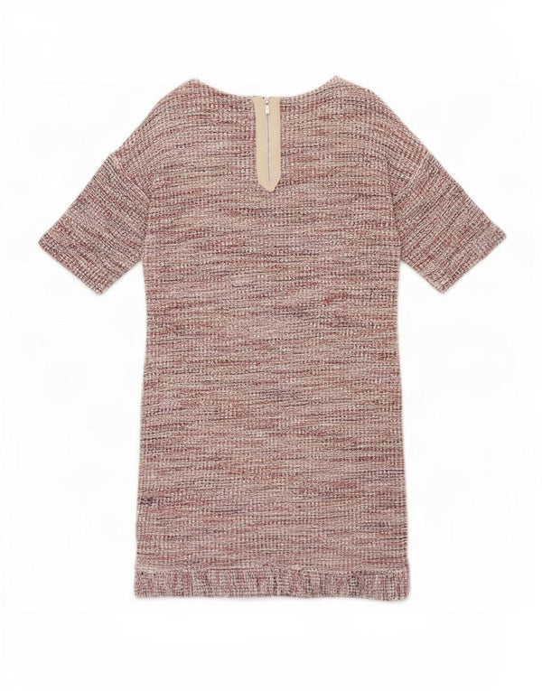 Massimo Dutti Damen Etuikleid UK 10 Small Mehrfarbige Baumwolle