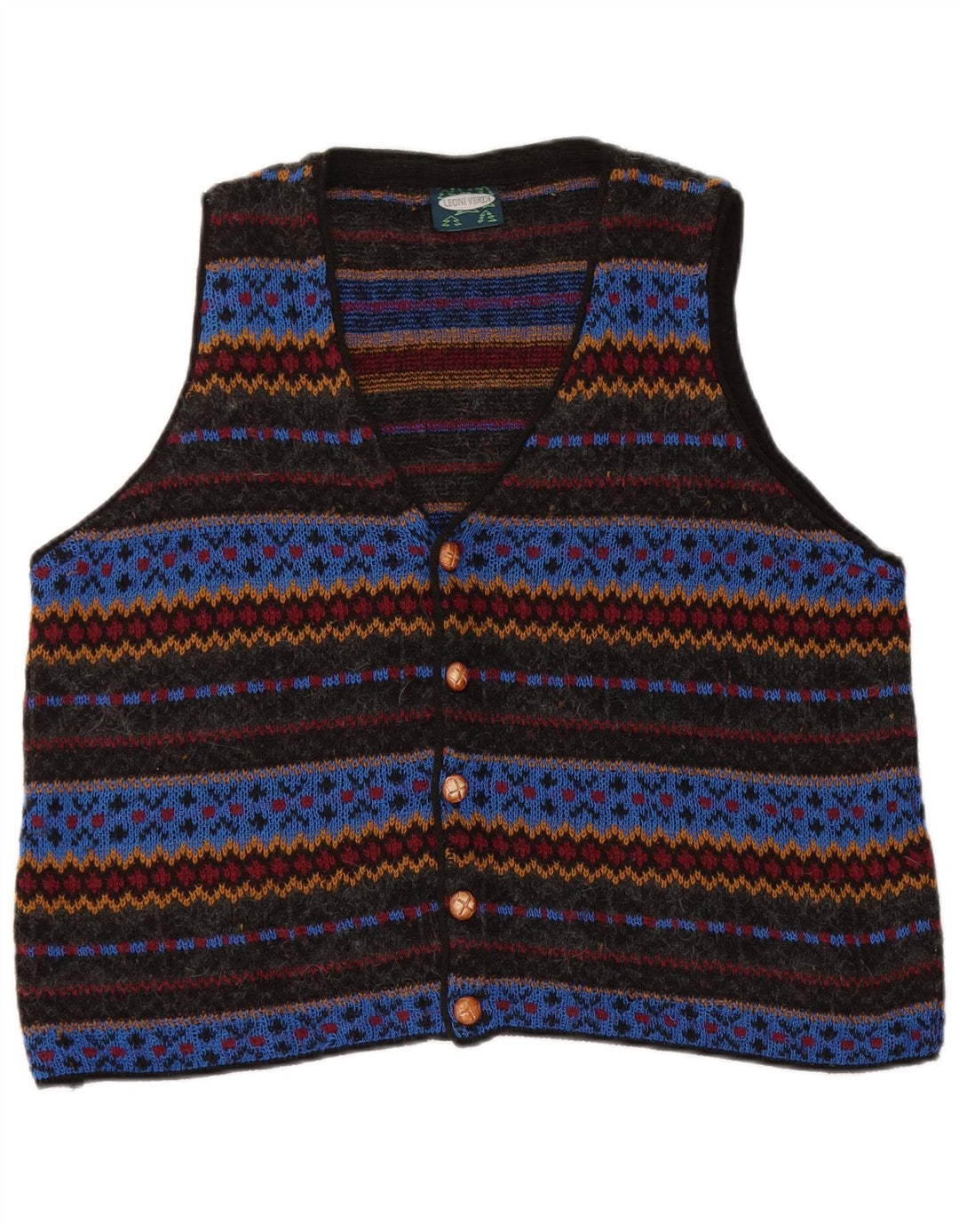 Vintage Herren Strickweste groß mehrfarbig geometrisch