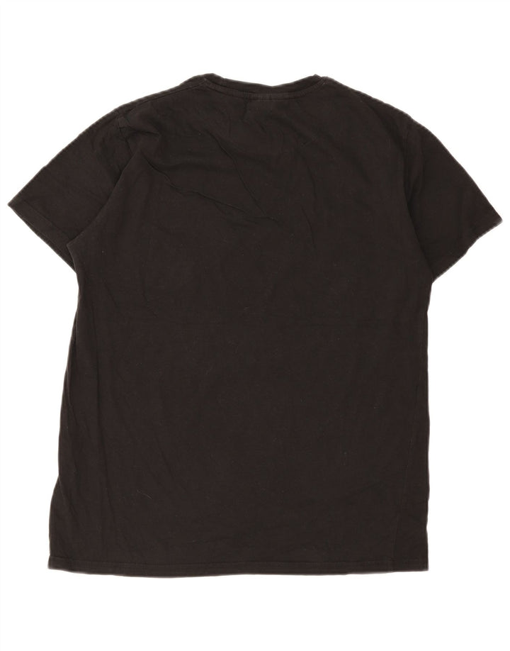 Pierre Cardin Herren T-Shirt Top Medium Schwarz Baumwolle