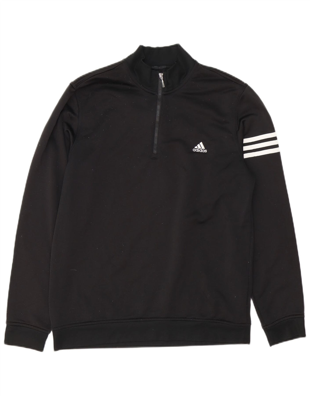 Adidas Herren Climalite Zip Neck Sweatshirt Pullover Medium Schwarz Polyester