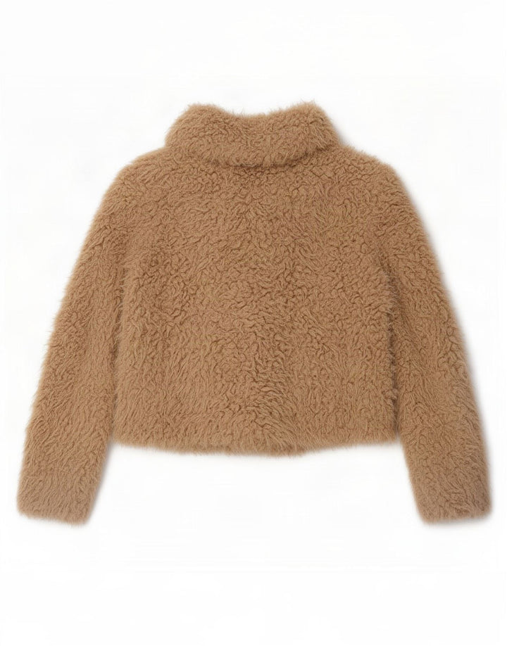 Zara Damen Teddybär Bomberjacke UK 14 Medium Beige