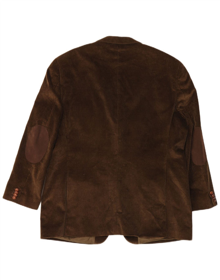 Velluto Duca Visconti Herren 3-Knopf-Cord-Blazerjacke UK 42 XL Khaki