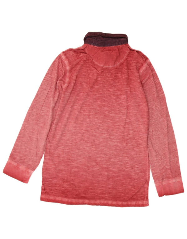 Marlboro Classics Langarm-Rugby-Poloshirt für Jungen, 9–10 Jahre, rot gefleckt