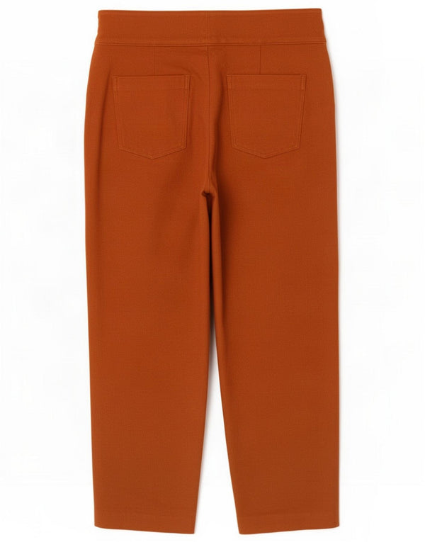 Boden Damen Crop Straight Suit Hose UK 12 Medium W30 L26 Braune Baumwolle