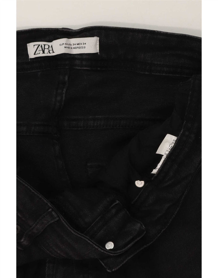 Zara Herren Slim Jeans EU 44 Large W34 L30 Schwarz