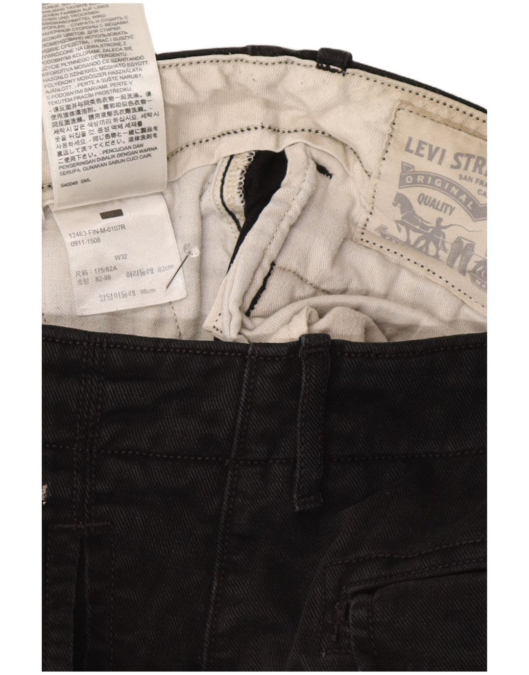 Levi's Herren Cargoshorts W32 Mittelschwarze Baumwolle