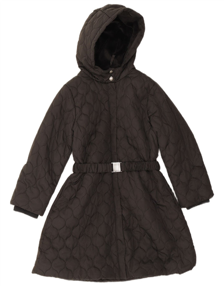 Monsoon Steppmantel mit Kapuze für Mädchen, 9–10 Jahre, schwarzes Polyester