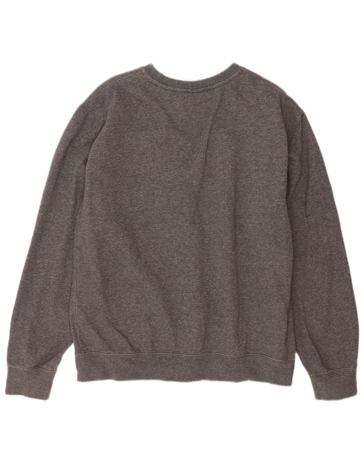 Nike Herren-Sweatshirt-Pullover aus mittelgrauer Baumwolle