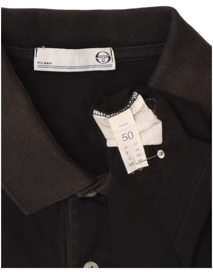 Sergio Tacchini Herren Poloshirt IT 50 Medium Schwarz