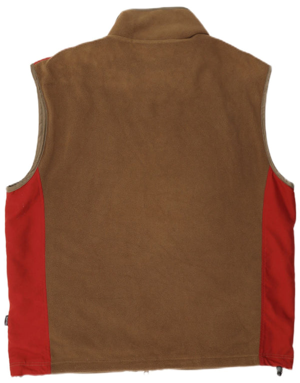 Kartel Herren Fleeceweste UK 40 Large Beige Colourblock Polyester
