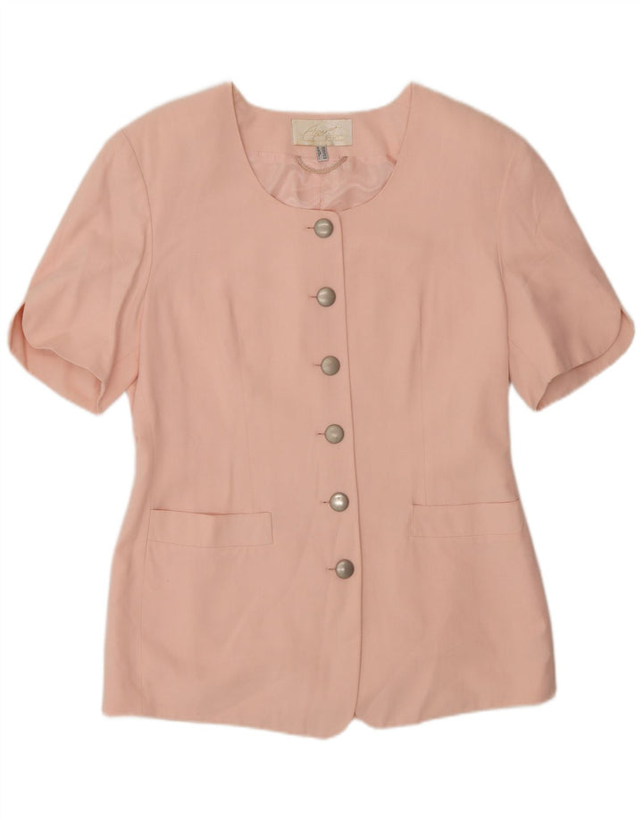 APART Damen-Blazer, kurzärmelig, 6 Knöpfe, Gr. 12, Mittelrosa