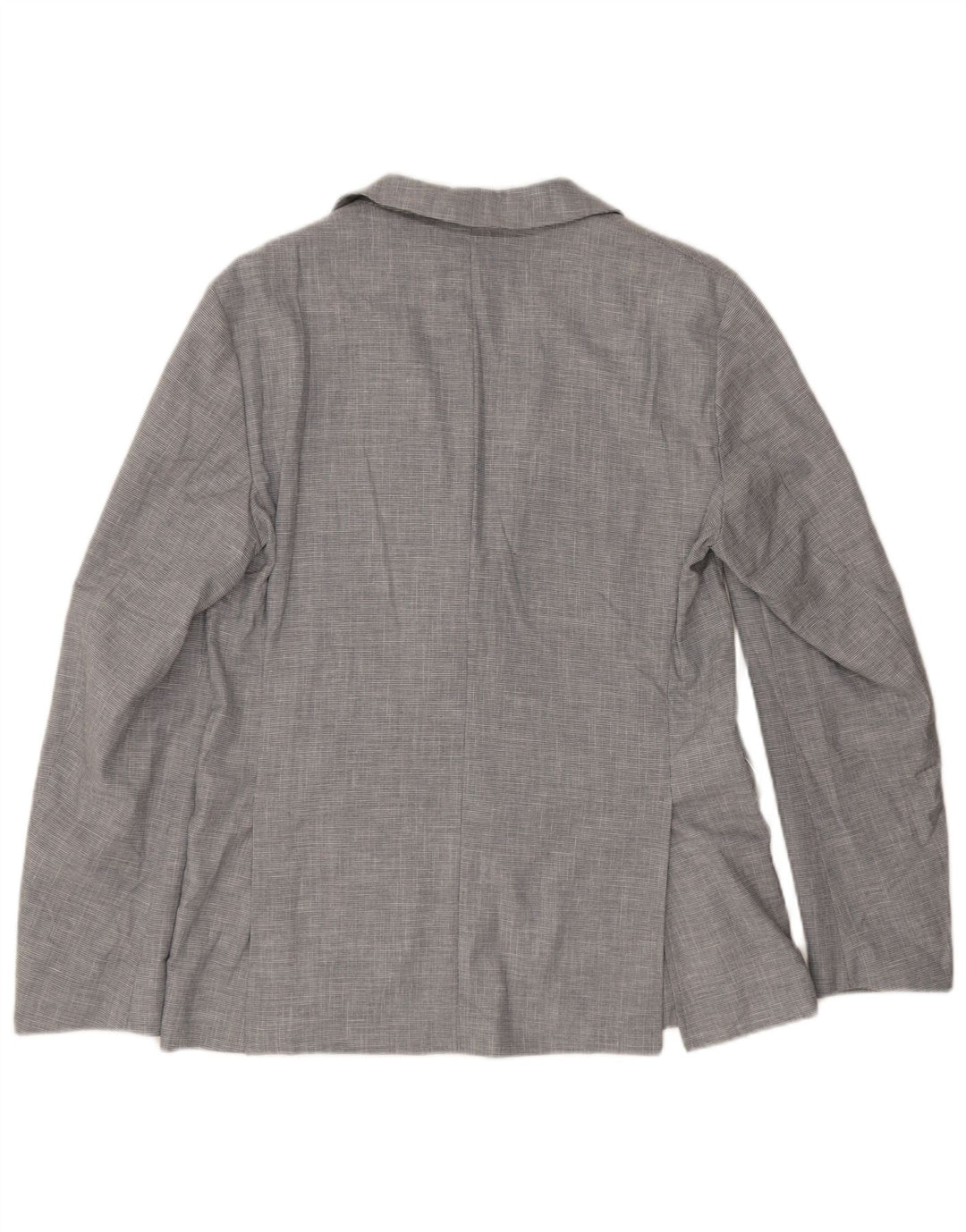 Zara Herren-Blazer mit 2 Knöpfen, Gr. 40, großes graues Hahnentritt-Polyester