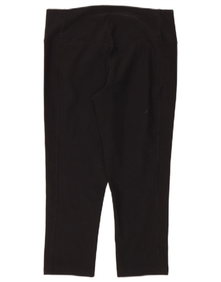 Nike Damen Dri Fit Capri Leggings UK 10 Small Schwarz Polyester