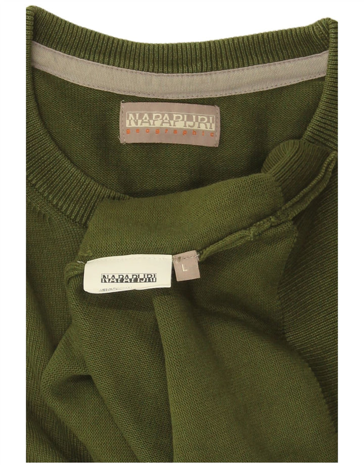 NAPAPIJRI Herren-Pullover mit Rundhalsausschnitt, Größe L, Khaki