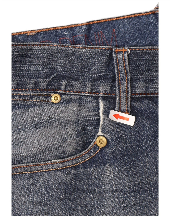 Tommy Hilfiger Herren Regular Fit Straight Jeans W38 L34 Blaue Baumwolle