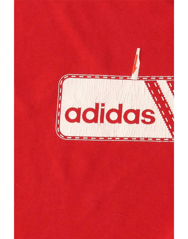 Adidas Herren Grafik-T-Shirt aus mittelroter Baumwolle