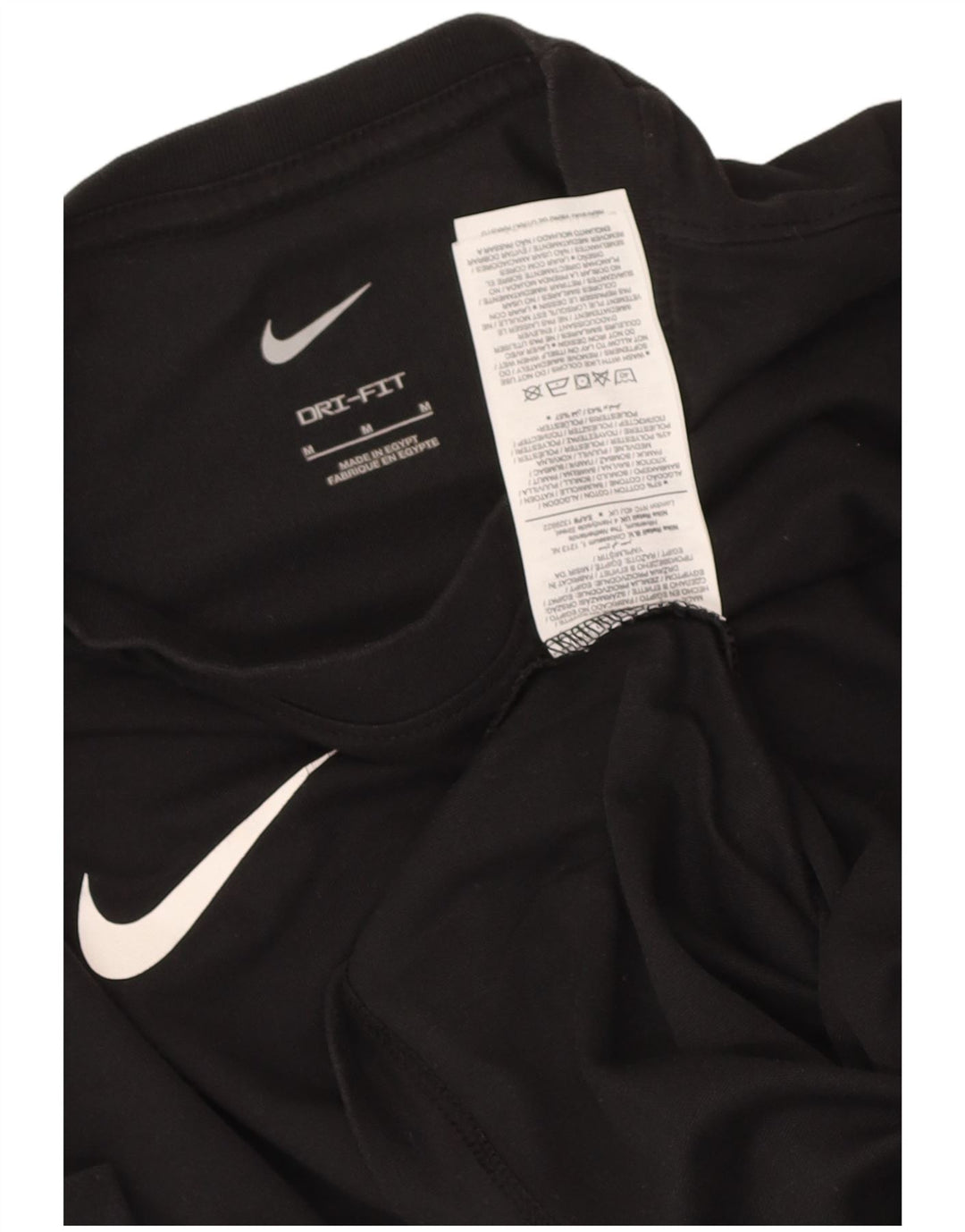 Nike Herren Dri Fit T-Shirt-Oberteil aus mittelschwarzer Baumwolle